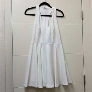 White vneck dress